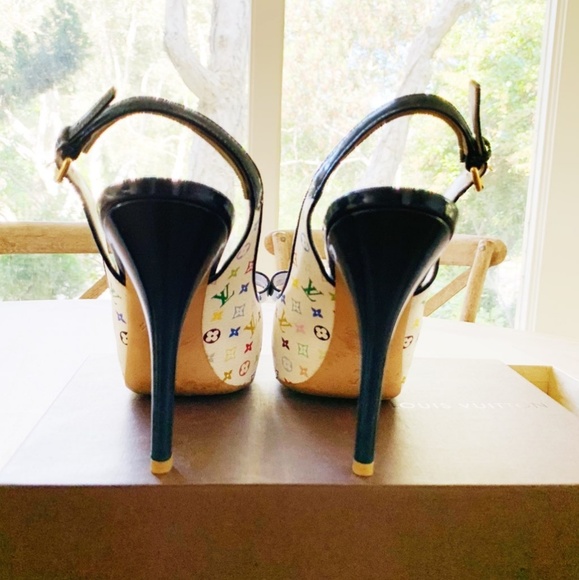 Louis Vuitton • Multicolor Peep-Toe Heels - Picture 4 of 6